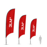 Bandeiras publicitárias Giant formato Wing com impressão