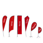 Modelos de bandeiras promocionais personalizadas com base