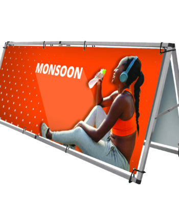 Golf banner Monsoon outdoor A-frame para publicidade exterior