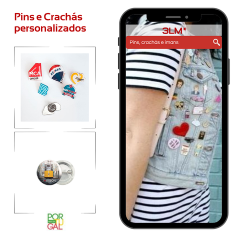 pins e crachás promocionais