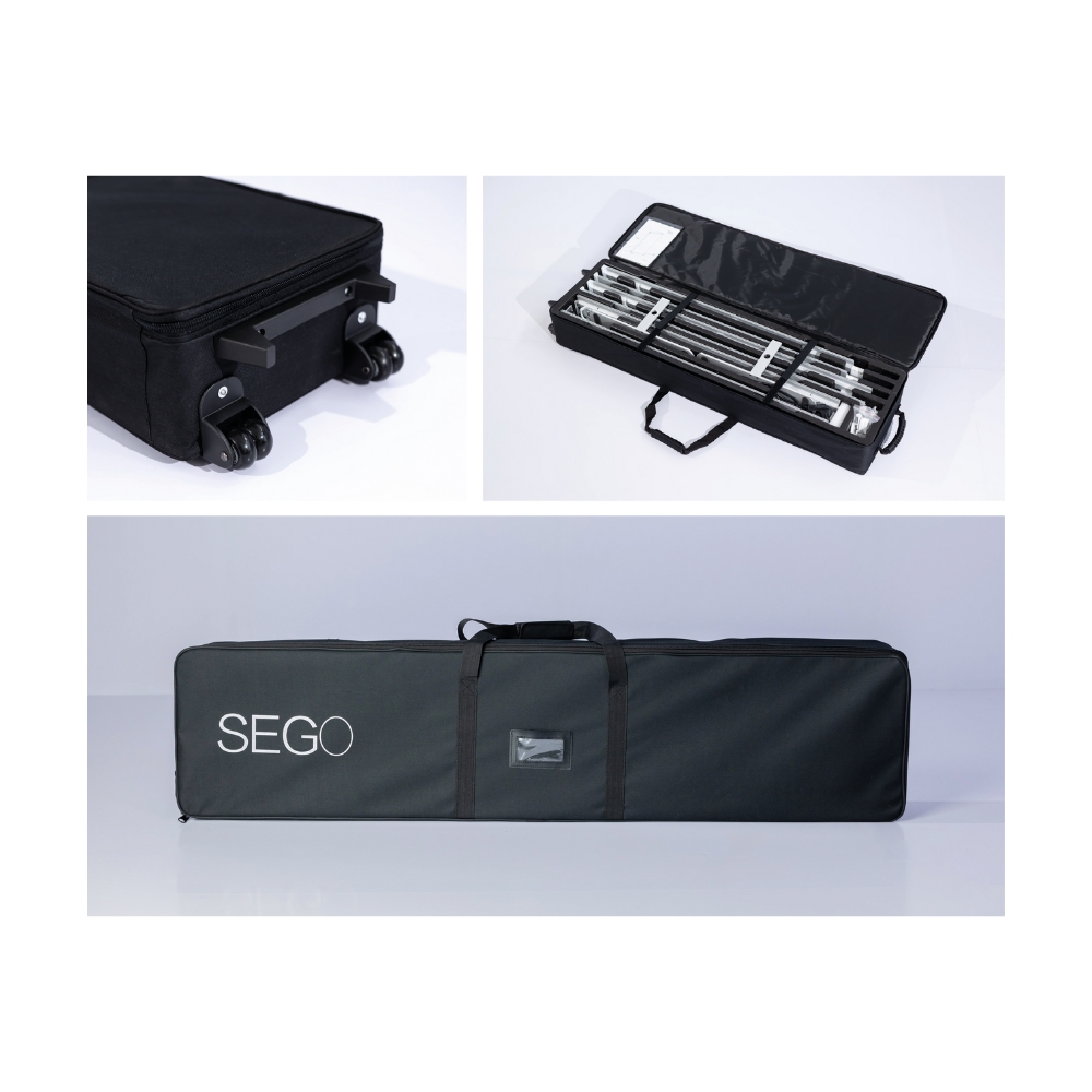 Saco de transporte com divisórias internas Interior do saco de transporte com divisórias e rodas