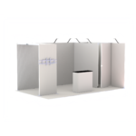 strutura modular Fast Frame para feiras 15m² sem gráfica