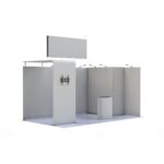 Estrutura modular para feiras 15m² com sistema Modulate™