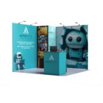 Stand modular para feiras 9m² com impressão personalizada